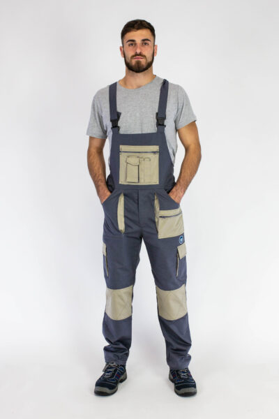 Radni polukombinezon WORK D-10 Sivi