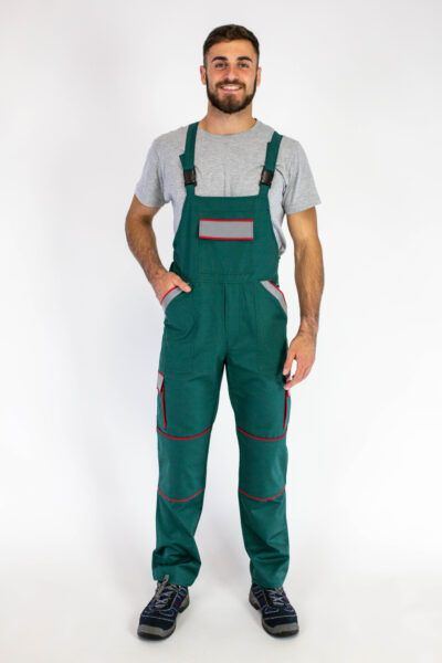 Radni polukombinezon PROFY WORK D-4 Fluo - Zeleni