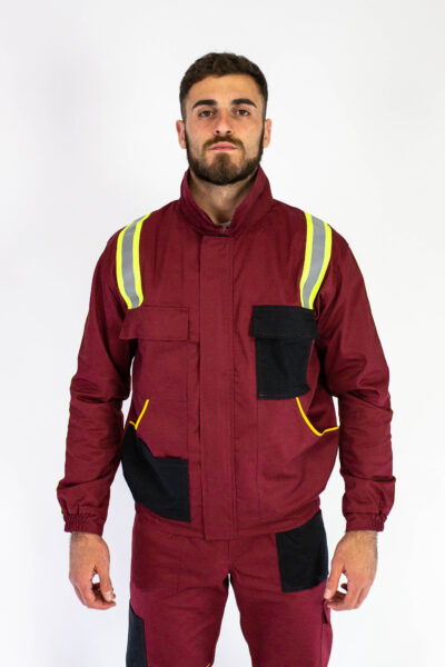 Radna bluza PROFY WORK D-25 FLUO - Bordo