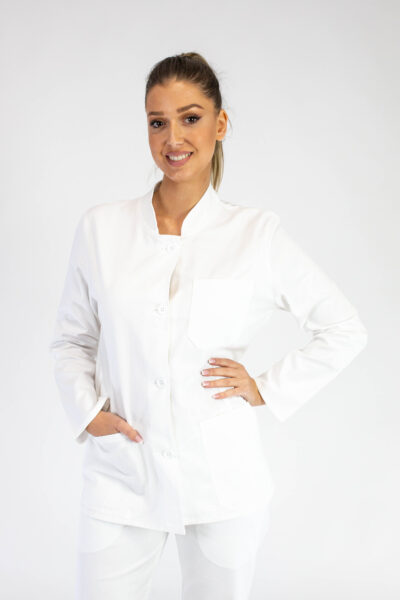 Medicinska bluza ženska MEDIC M-6 Normal fit - Bela