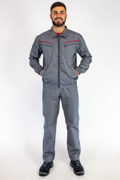 Radna uniforma WORK D-19 Sivo / Crvena