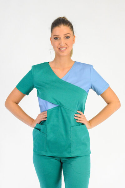 Medicinska bluza MEDIC M-3 Zeleno / Plava