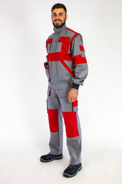 Radna uniforma PROFY WORK D-22 Sivo / Crvena (2 u 1)