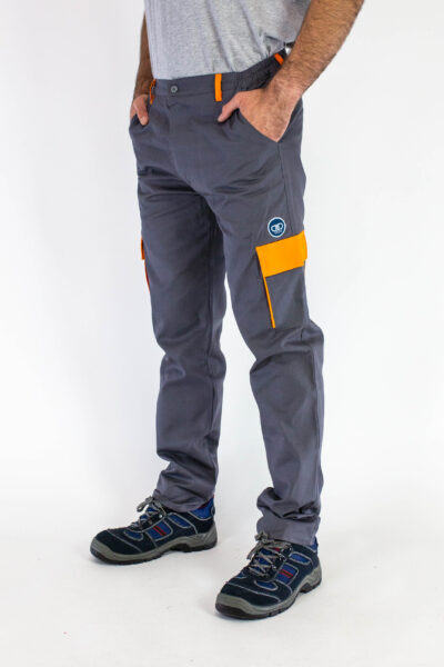 Radne pantalone WORK D-15 Sivo narandžasto