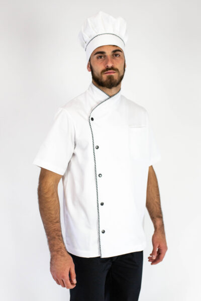 Kuvarska bluza muška BARINOV - Bela