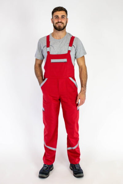 Radni polukombinezon WORK D-23 Crveni